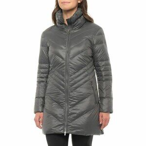 Skea Graphite Chevy Duck Down Puffer Parka-Length Jacket Coat Women's Medium NEW